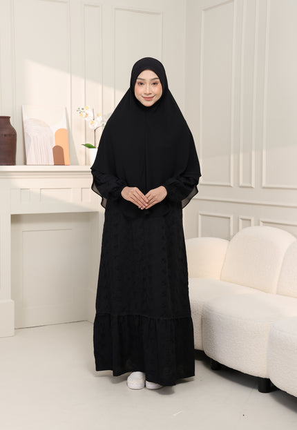 Faraza Zahra Khimar/Tudung Umrah Haji -  Eksklusif 2 Layer Chiffon Premium