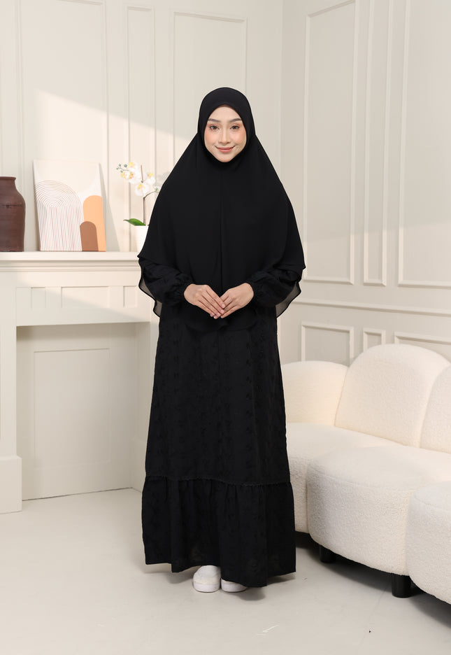 Faraza Zahra Khimar/Tudung Umrah Haji -  Eksklusif 2 Layer Chiffon Premium