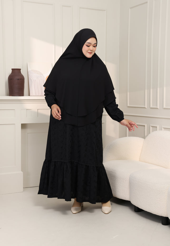 Faraza Zahra Jubah Terus Umrah Hajj - Sulam Penuh ROPOL