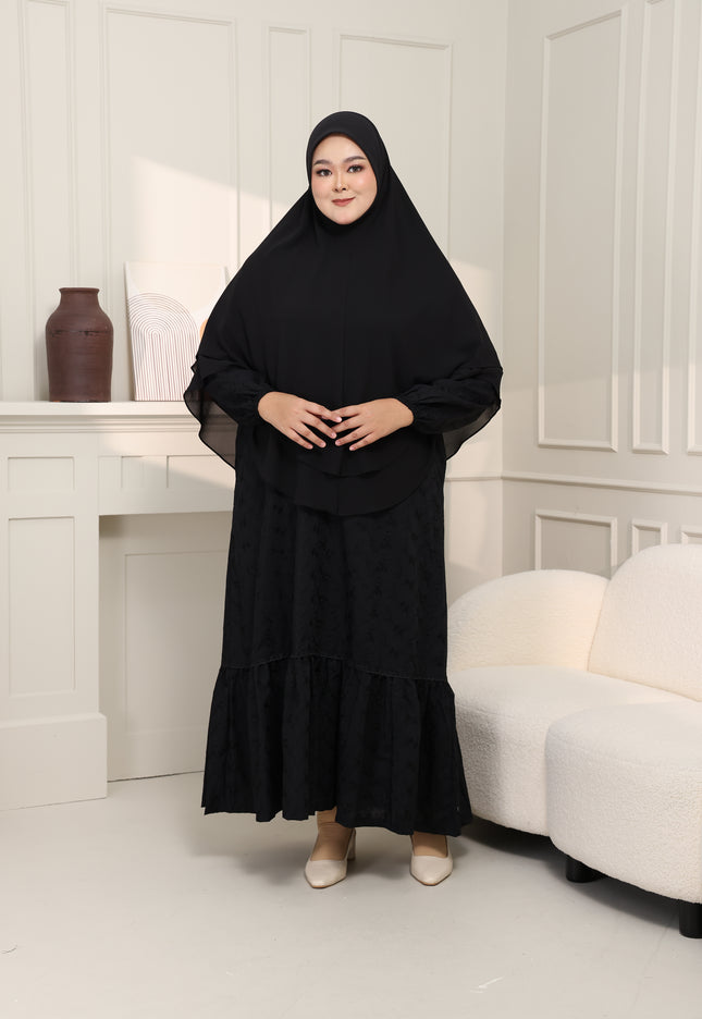 Faraza Zahra Jubah Terus Umrah Hajj - Sulam Penuh ROPOL