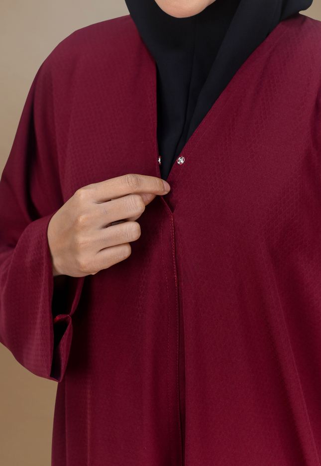Faraza Zahra Jubah Abaya Umrah - Abaya Safieyah in Maroon