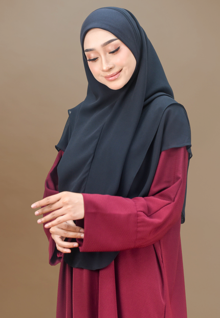 Faraza Zahra Jubah Abaya Umrah - Abaya Safieyah in Maroon