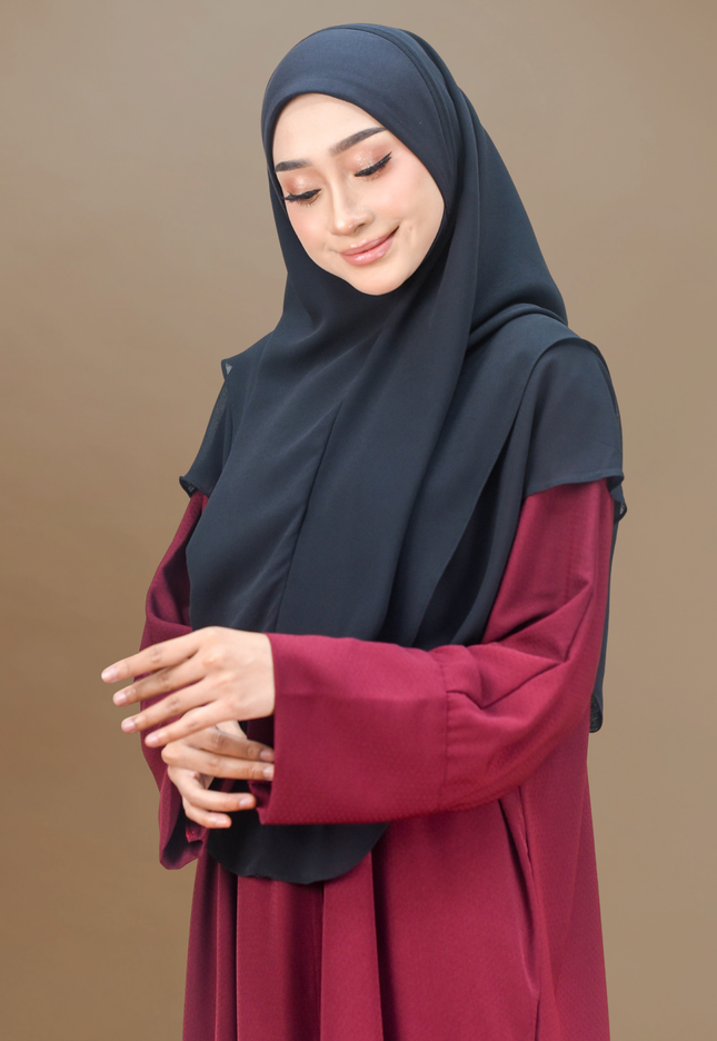 Faraza Zahra Jubah Abaya Umrah - Abaya Safieyah in Maroon