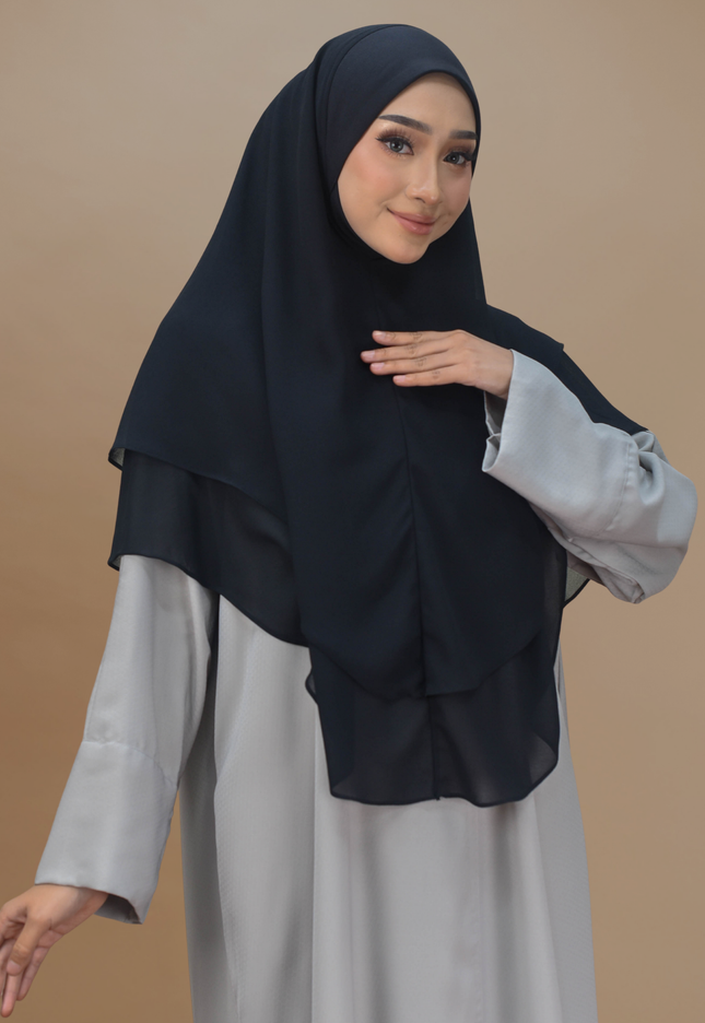 Faraza Zahra Jubah Abaya Umrah - Abaya Safieyah in Light Grey