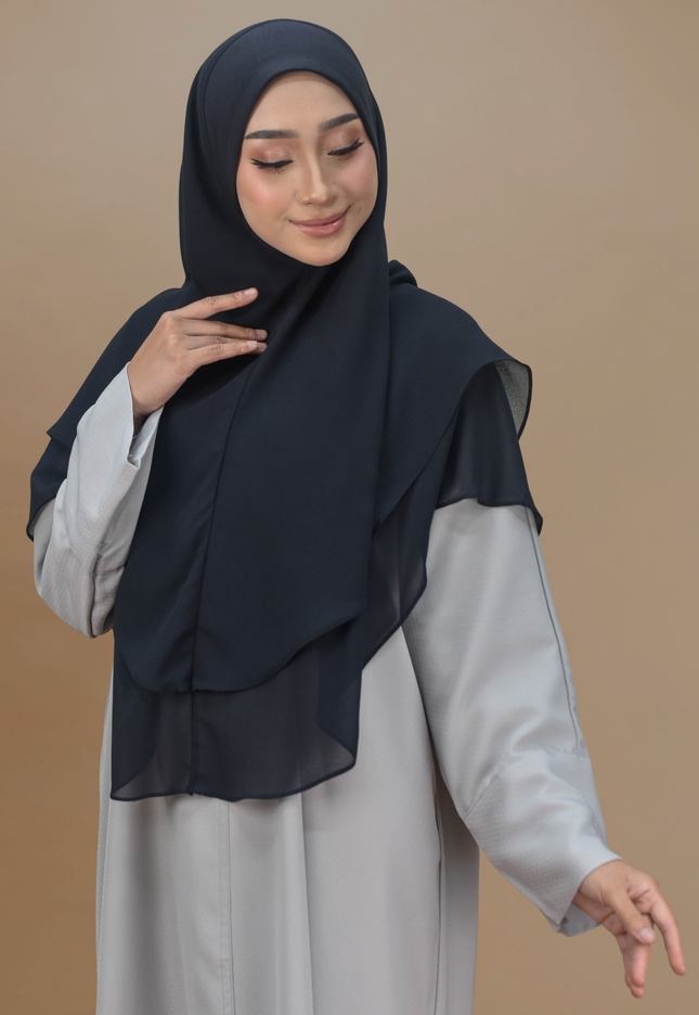 Faraza Zahra Jubah Abaya Umrah - Abaya Safieyah in Light Grey