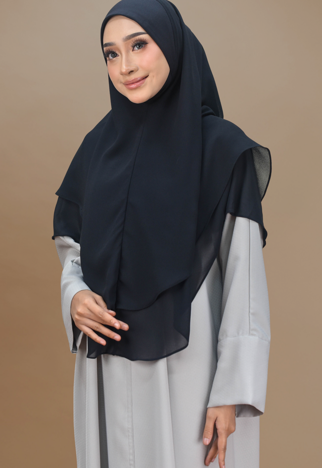 Faraza Zahra Jubah Abaya Umrah - Abaya Safieyah in Light Grey
