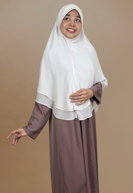 Faraza Zahra Jubah Abaya Umrah - Abaya Safieyah in Dusty Purple