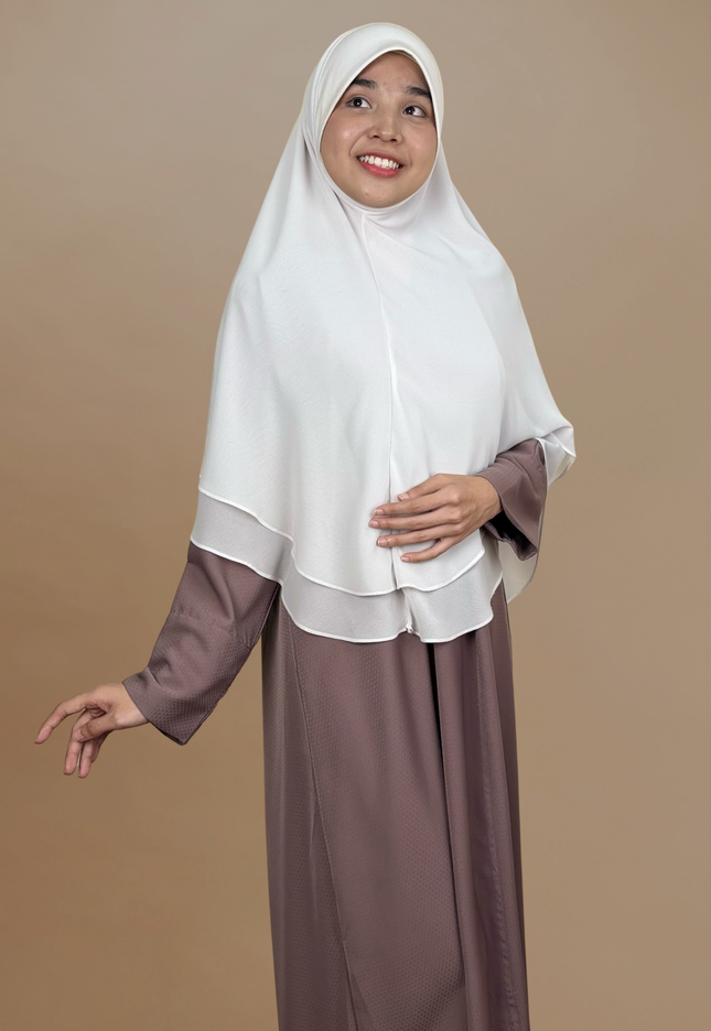 Faraza Zahra Jubah Abaya Umrah - Abaya Safieyah in Dusty Purple