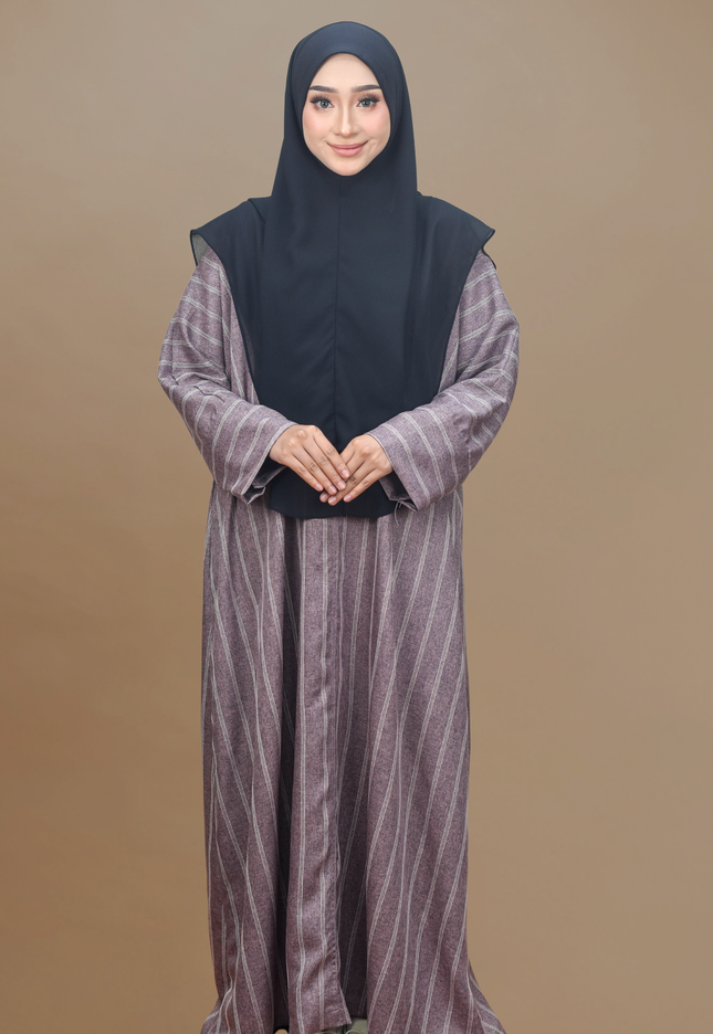Faraza Zahra Jubah Abaya Umrah - Abaya Sofea in Maroon