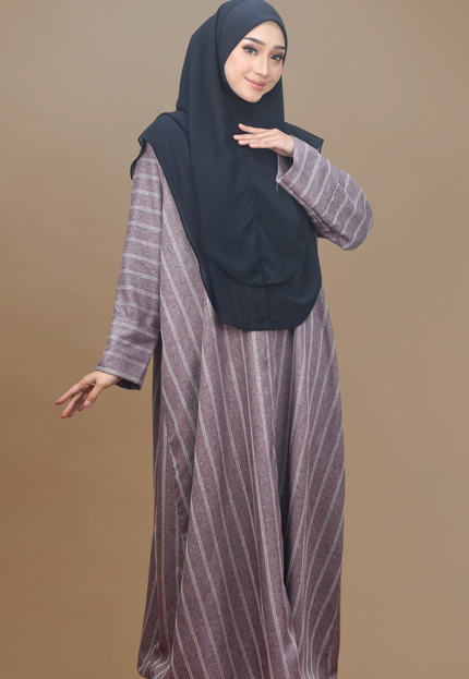 Faraza Zahra Jubah Abaya Umrah - Abaya Sofea in Maroon