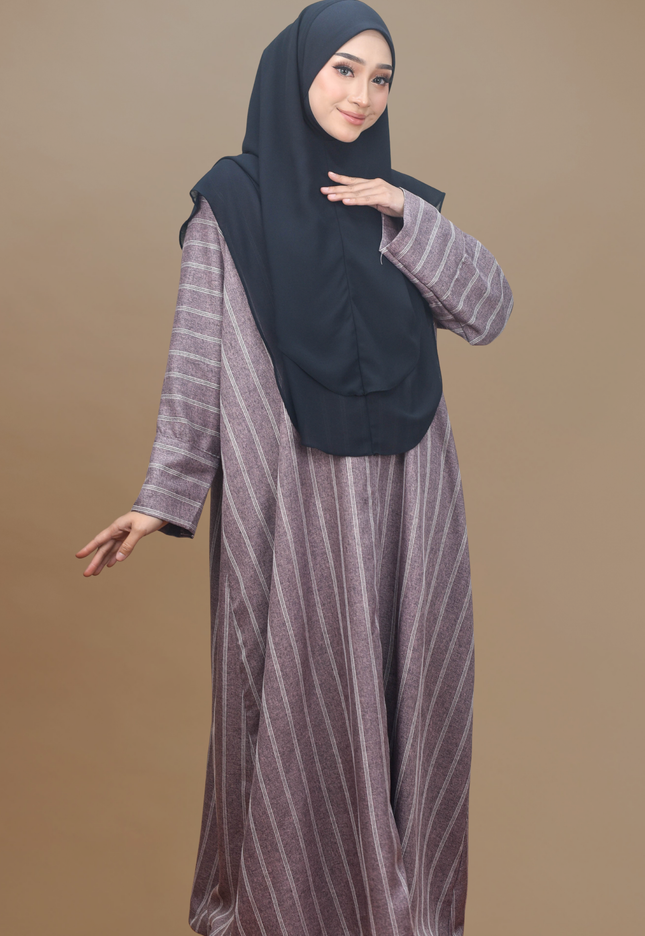 Faraza Zahra Jubah Abaya Umrah - Abaya Sofea in Maroon