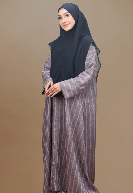 Faraza Zahra Jubah Abaya Umrah - Abaya Sofea in Maroon