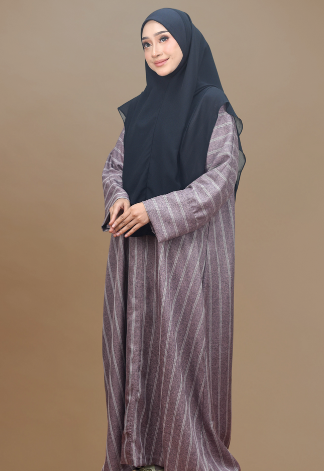 Faraza Zahra Jubah Abaya Umrah - Abaya Sofea in Maroon