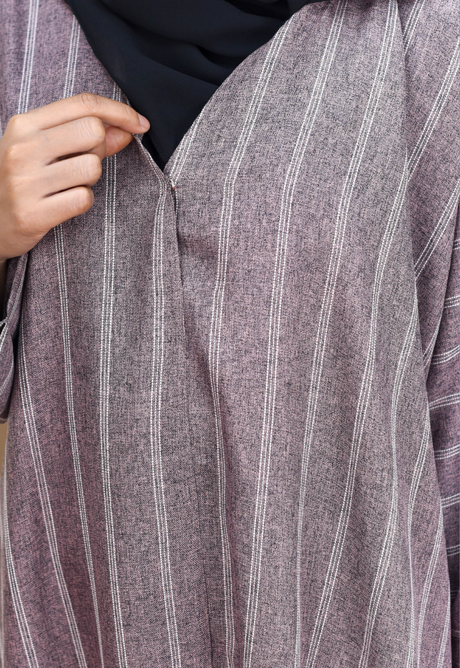 Faraza Zahra Jubah Abaya Umrah - Abaya Sofea in Maroon