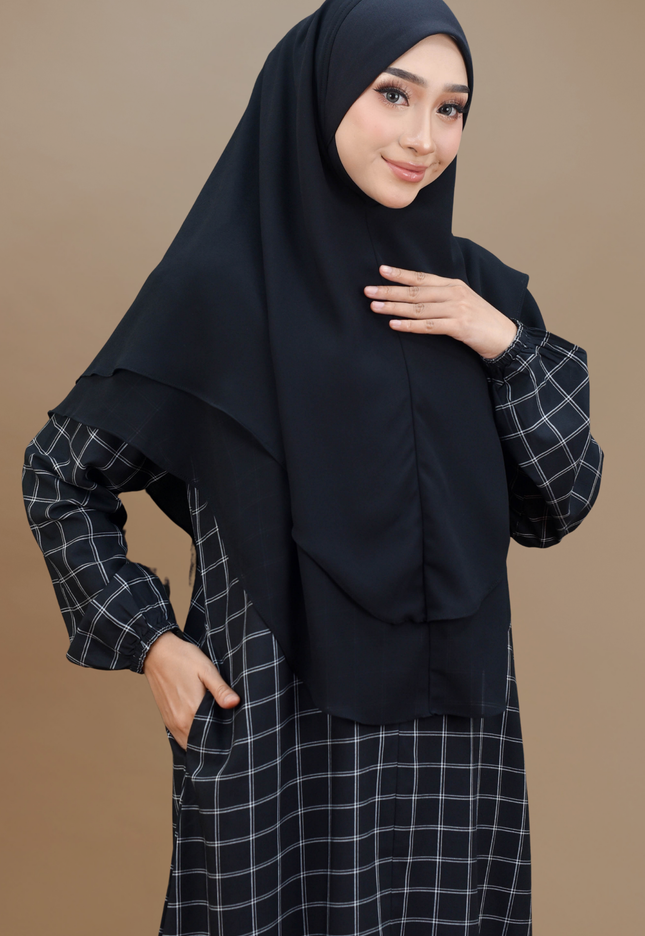 Faraza Zahra Jubah Bahaman Wanita in Black(Hitam)