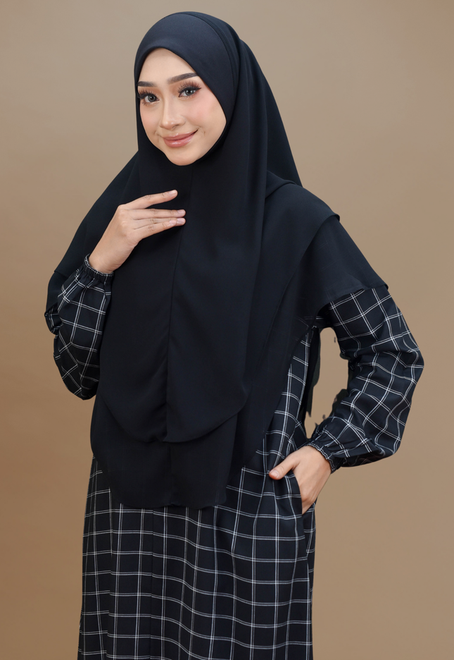 Faraza Zahra Jubah Bahaman Wanita in Black(Hitam)