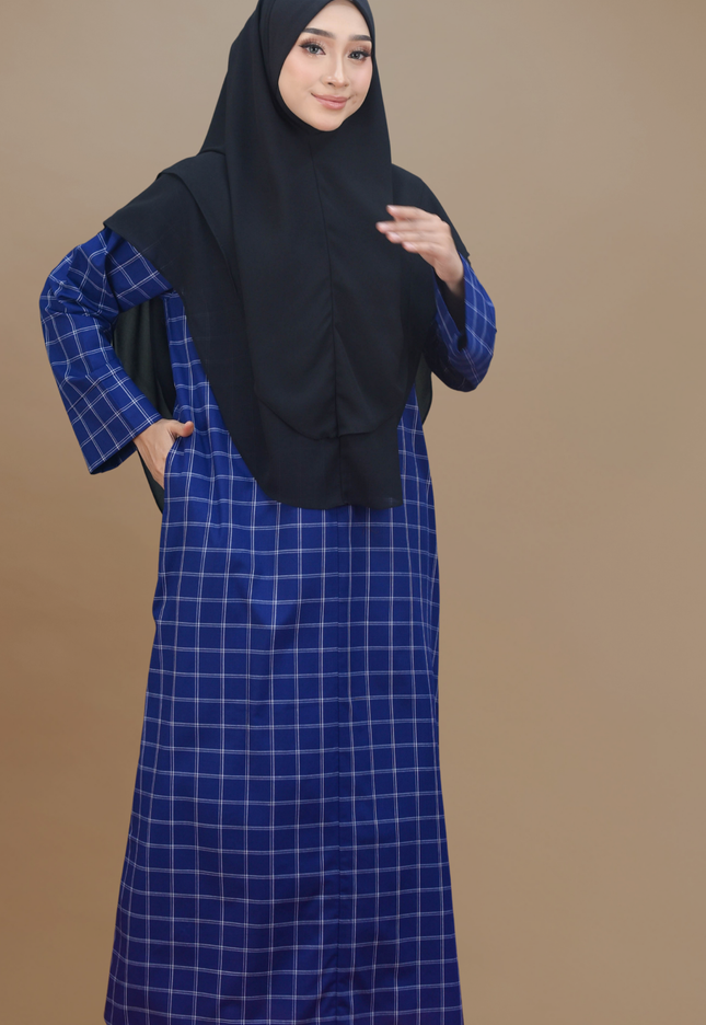 Faraza Zahra Jubah Bahaman Wanita in Royal Blue