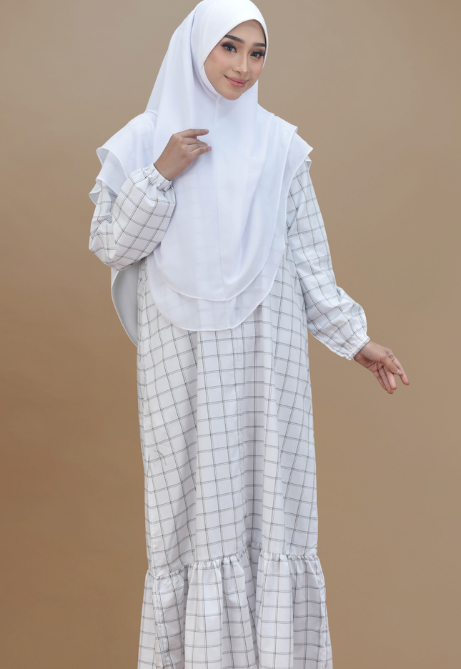 Faraza Zahra Jubah Bahaman Wanita in White(Putih)