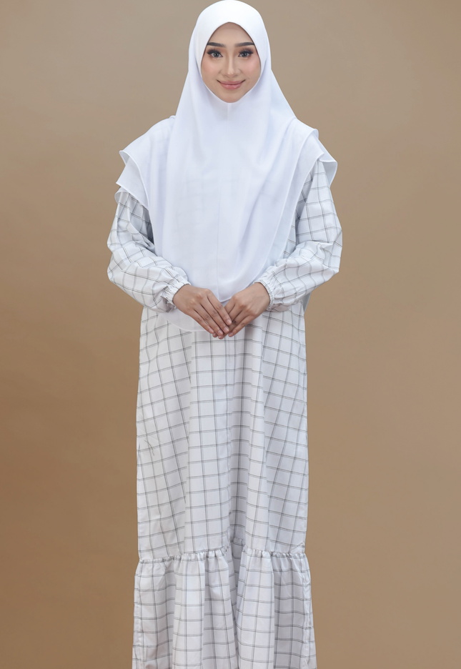 Faraza Zahra Jubah Bahaman Wanita in White(Putih)