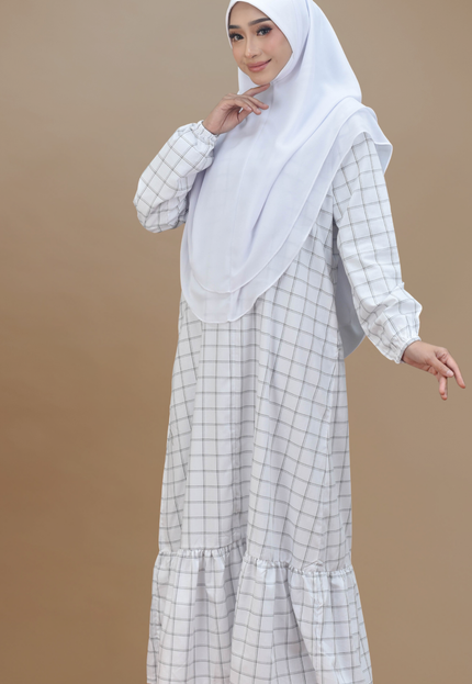 Faraza Zahra Jubah Bahaman Wanita in White(Putih)