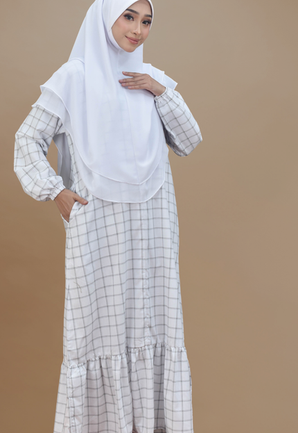 Faraza Zahra Jubah Bahaman Wanita in White(Putih)