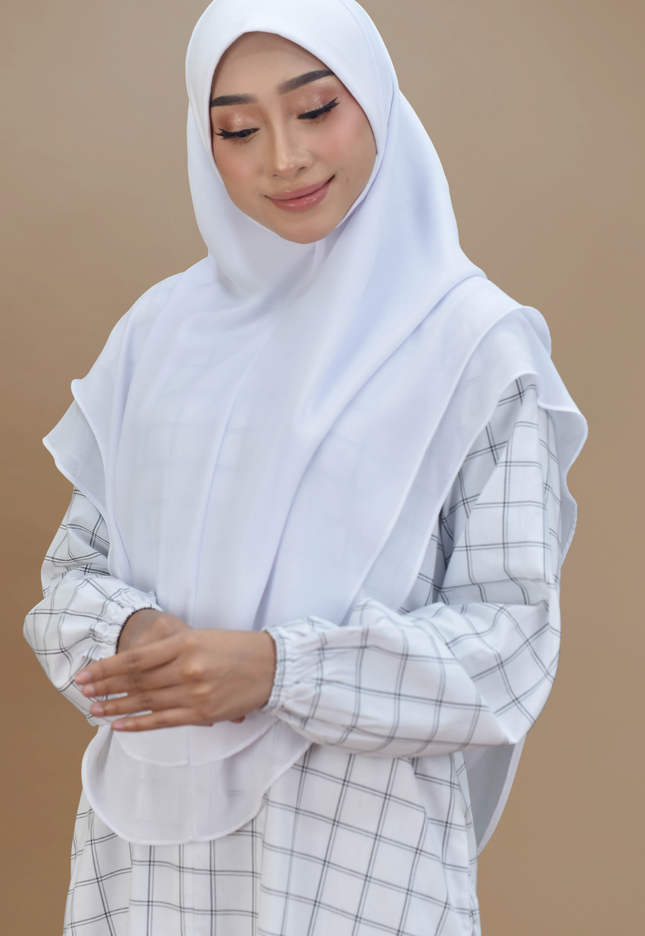 Faraza Zahra Jubah Bahaman Wanita in White(Putih)