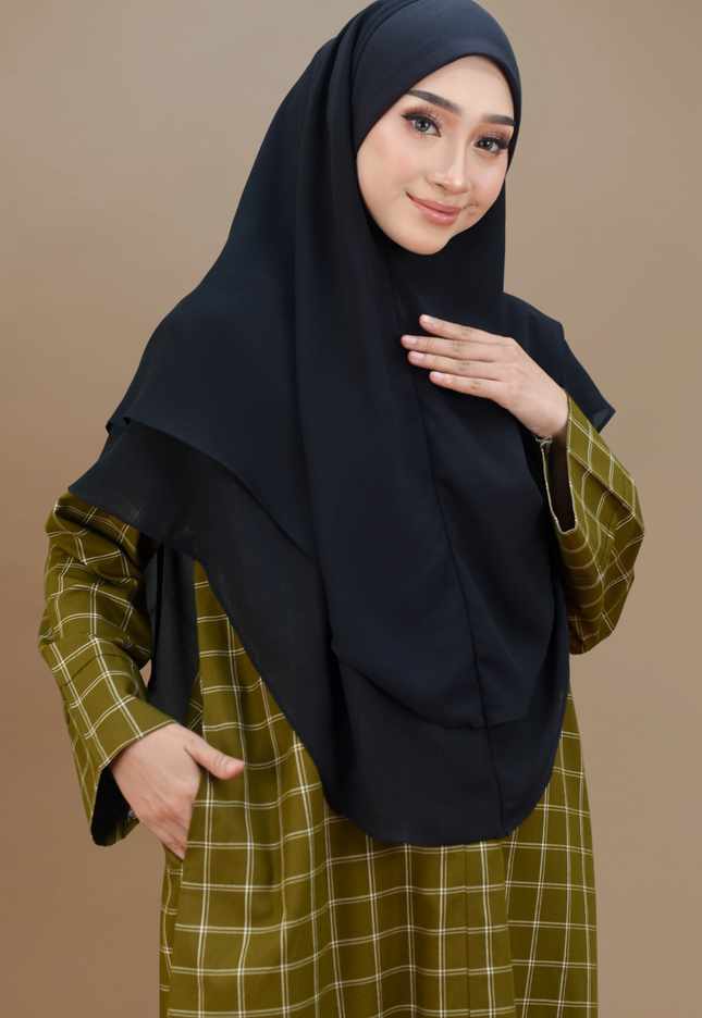Faraza Zahra Jubah Bahaman Wanita in Olive