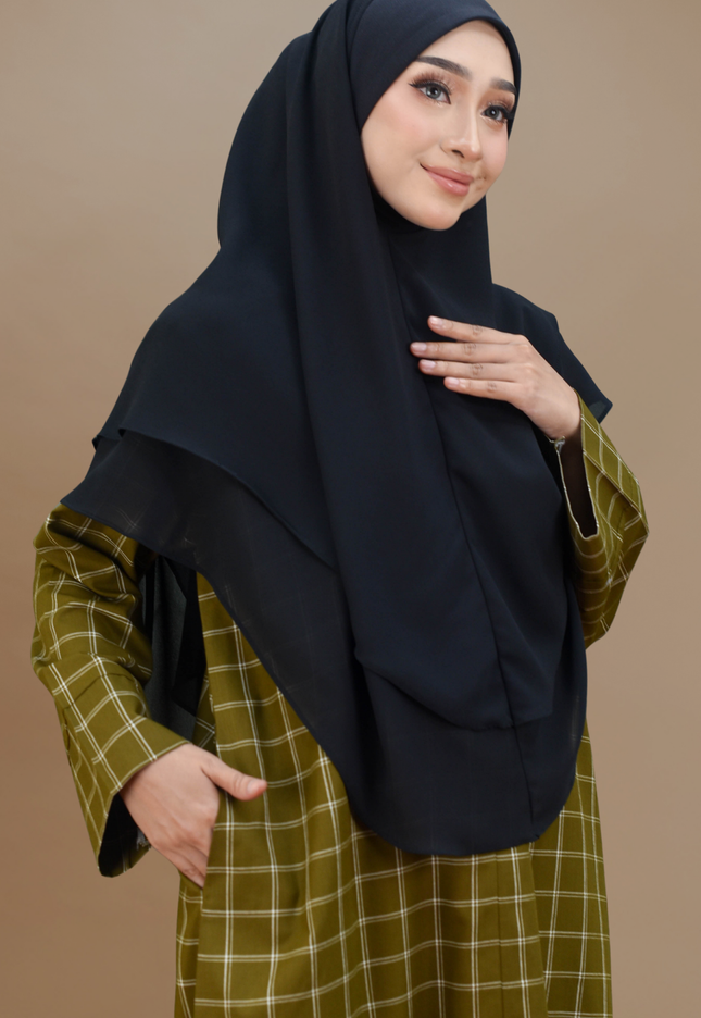 Faraza Zahra Jubah Bahaman Wanita in Olive