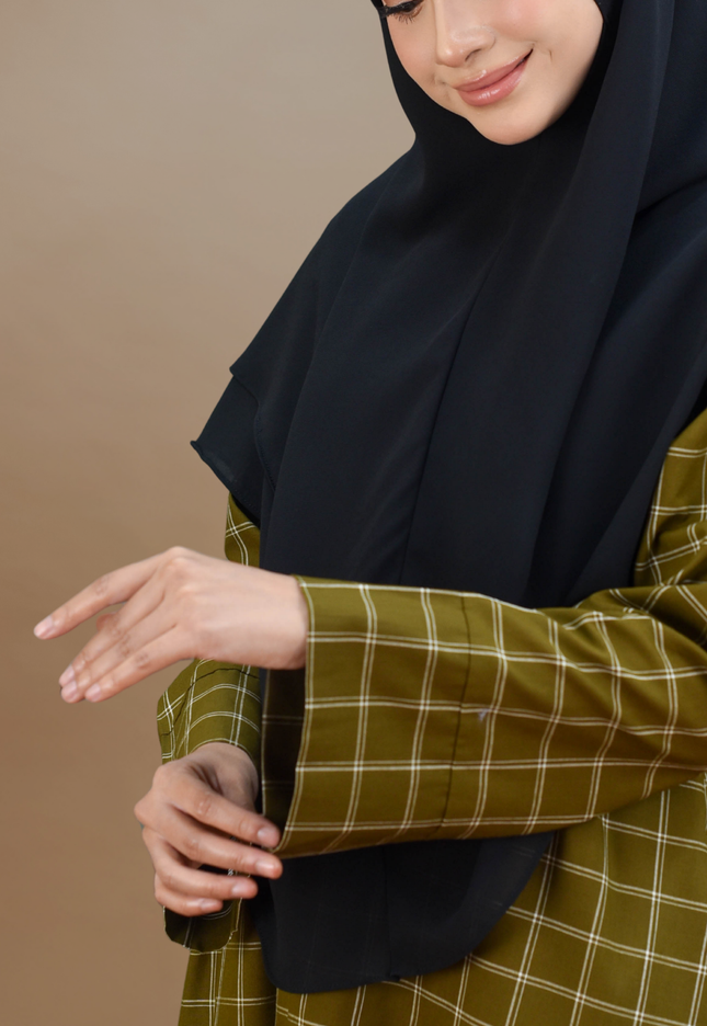 Faraza Zahra Jubah Bahaman Wanita in Olive