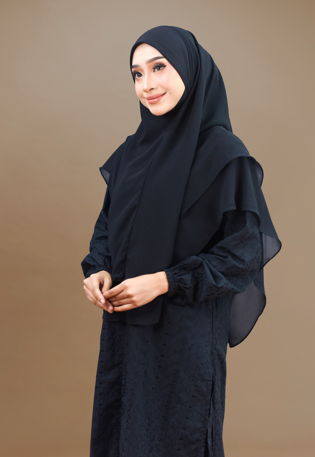 Faraza Zahra Jubah Seluar Umrah - Sulam Penuh