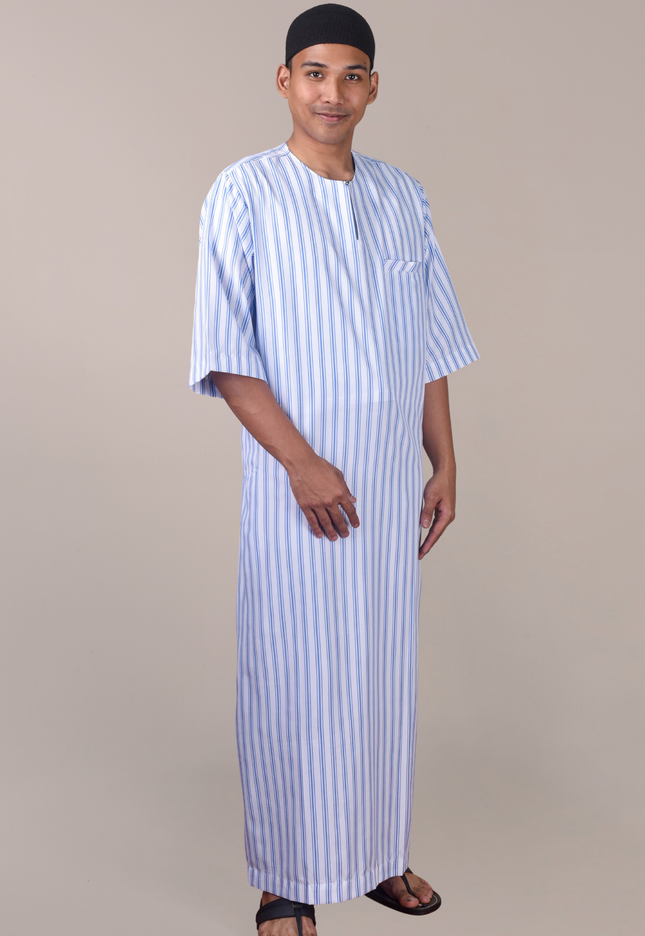 Faraza Zahra Jubah Safwan in Blue