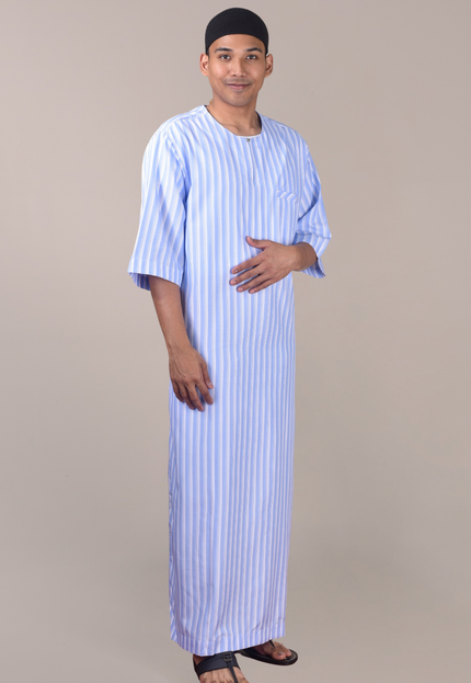 Faraza Zahra Jubah Safwan in Sky Blue