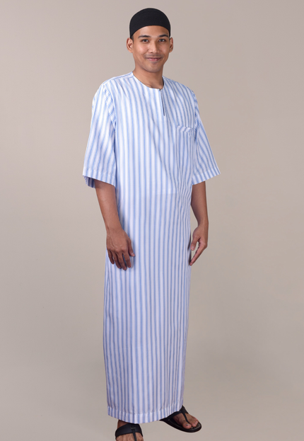 Faraza Zahra Jubah Safwan in Blue