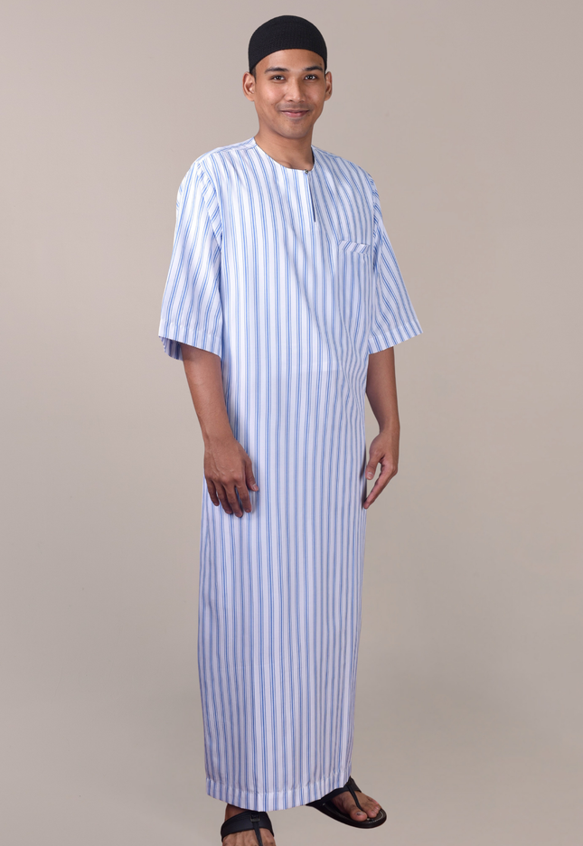 Faraza Zahra Jubah Safwan in Blue
