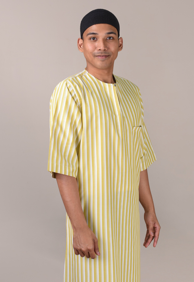 Faraza Zahra Jubah Safwan in Mustard