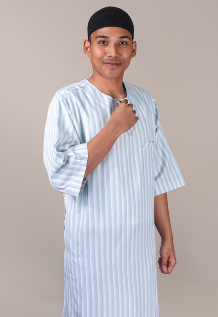 Faraza Zahra Jubah Safwan in Soft Blue