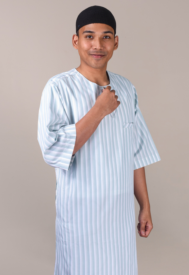 Faraza Zahra Jubah Safwan in Soft Blue