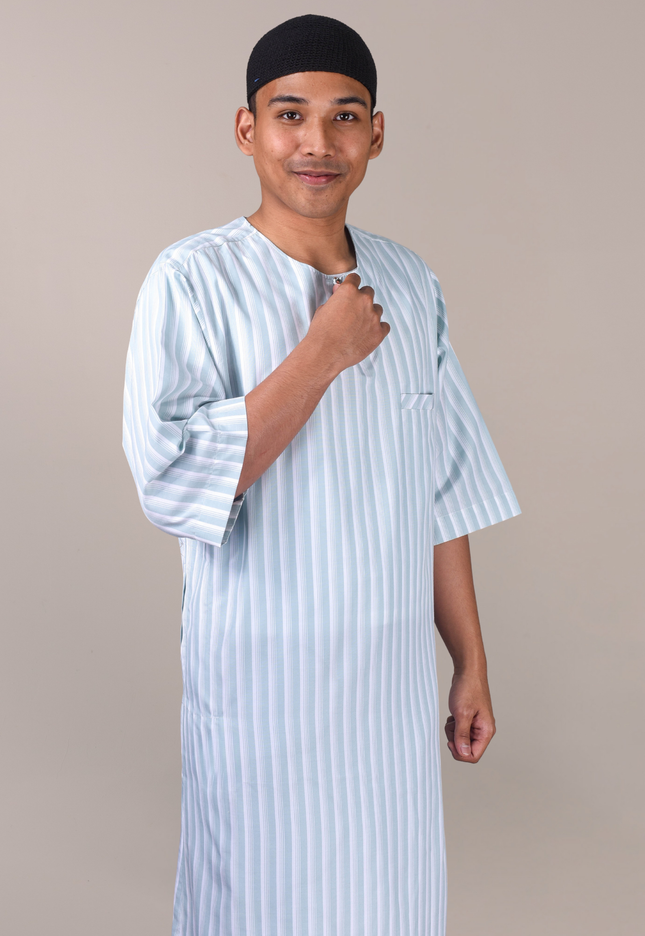 Faraza Zahra Jubah Safwan in Soft Blue
