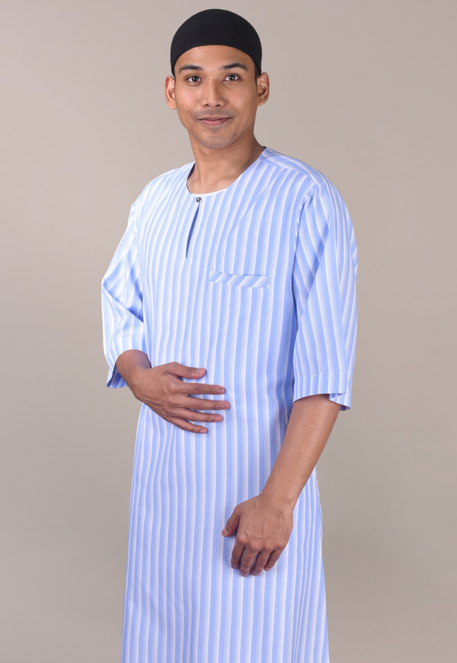 Faraza Zahra Jubah Safwan in Sky Blue