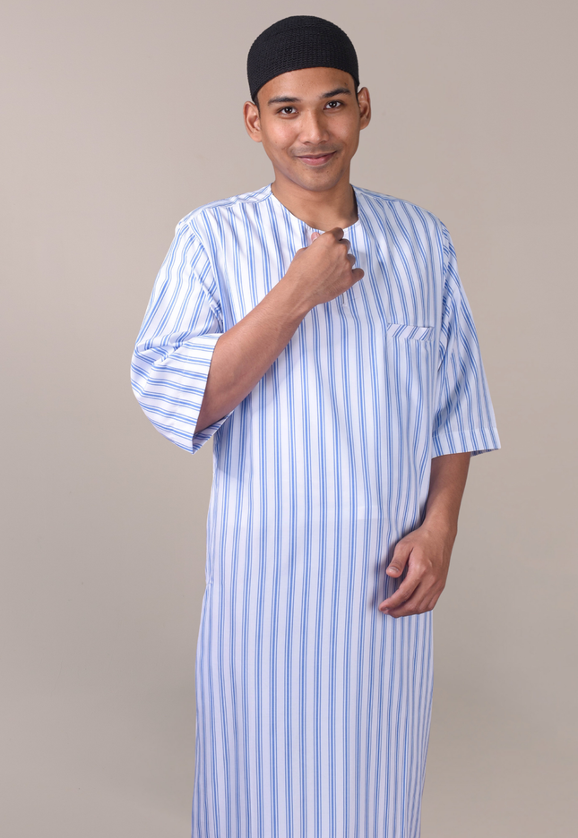 Faraza Zahra Jubah Safwan in Blue