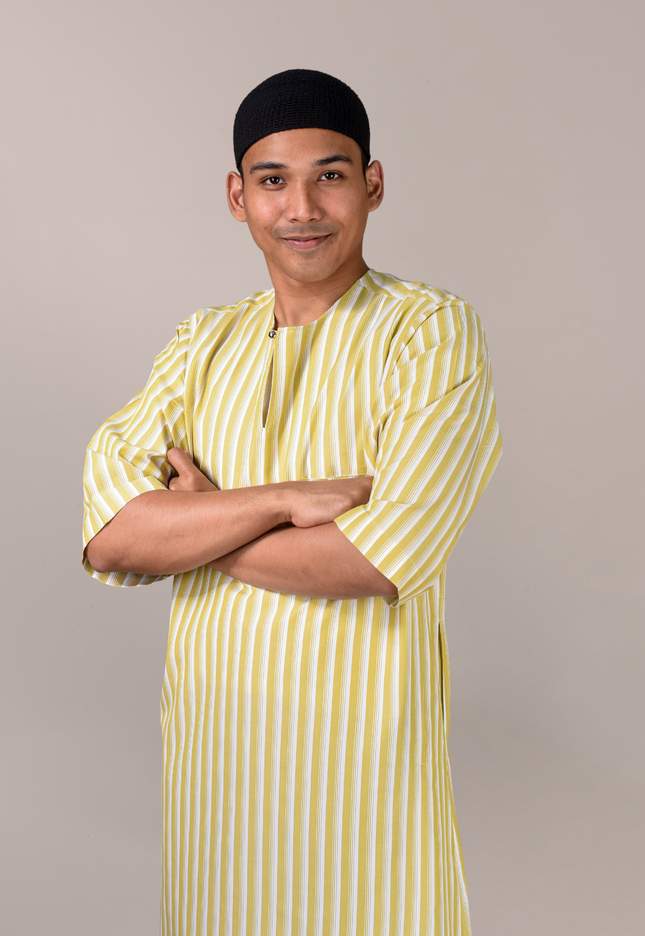 Faraza Zahra Jubah Safwan in Mustard