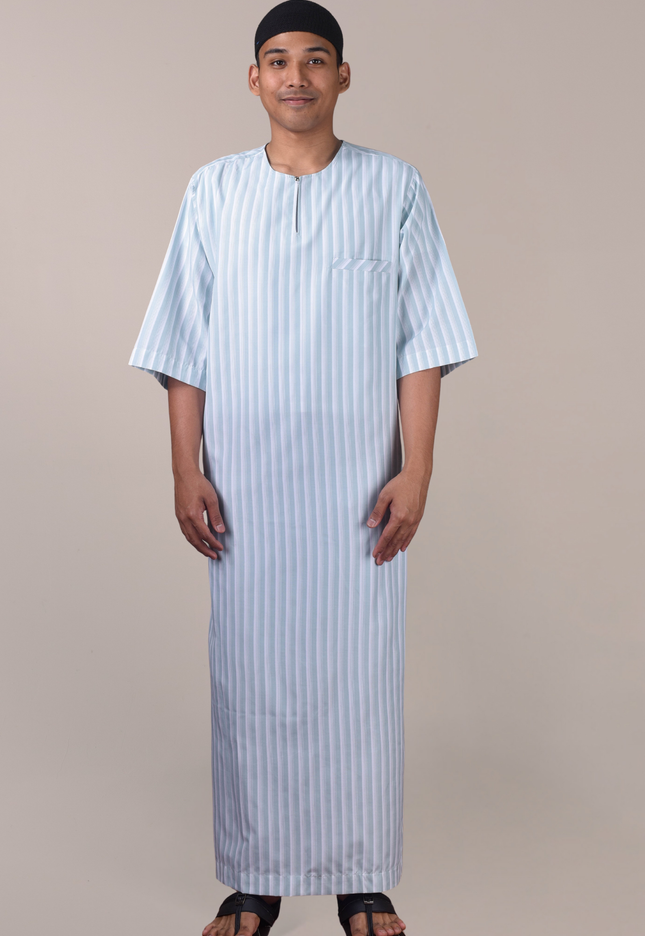Faraza Zahra Jubah Safwan in Soft Blue