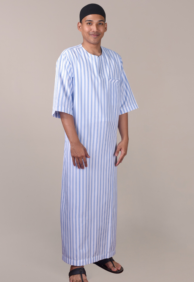 Faraza Zahra Jubah Safwan in Blue