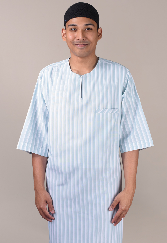 Faraza Zahra Jubah Safwan in Soft Blue