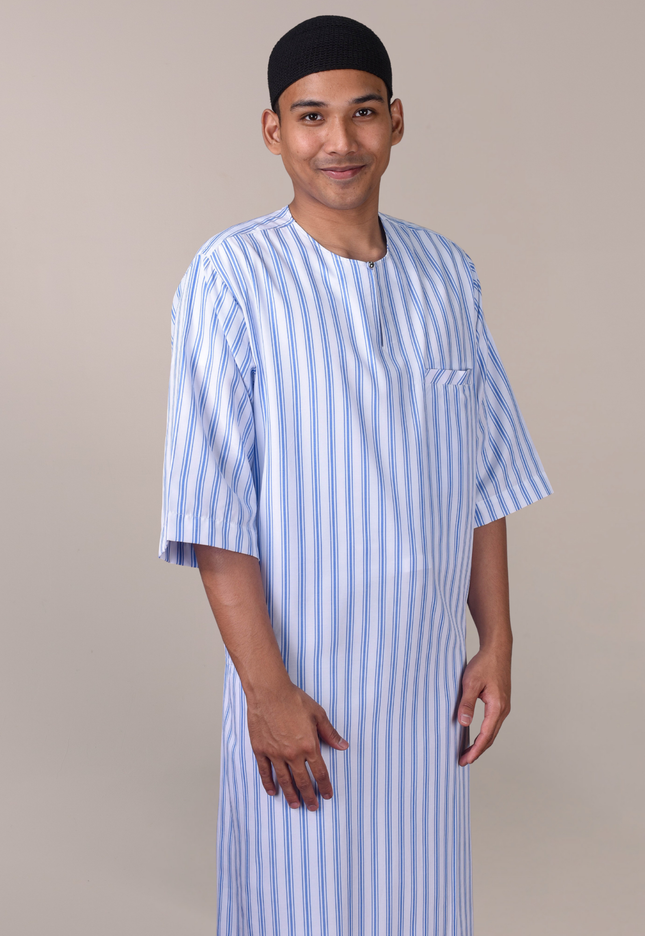 Faraza Zahra Jubah Safwan in Blue
