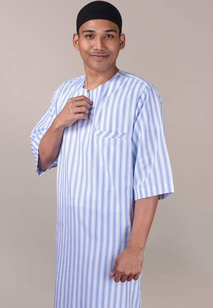 Faraza Zahra Jubah Safwan in Blue