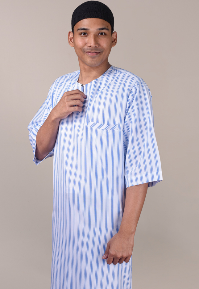 Faraza Zahra Jubah Safwan in Blue