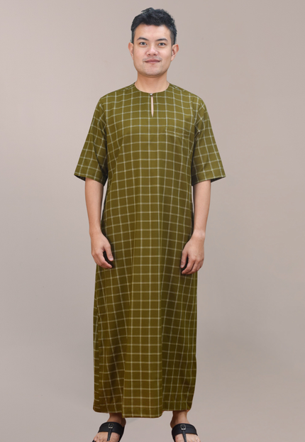 Faraza Zahra Jubah Bahaman in Olive