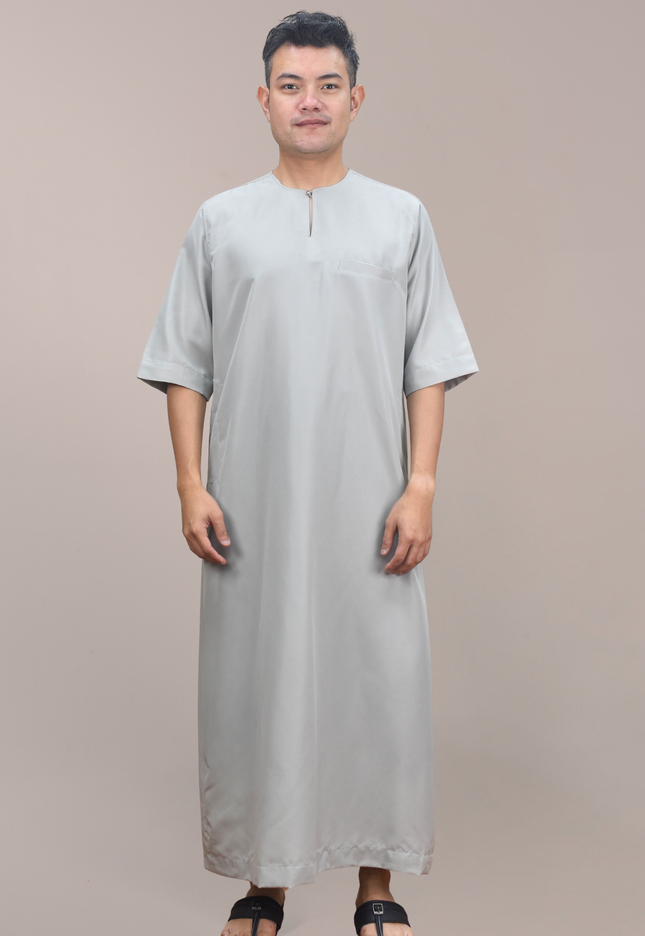 Faraza Zahra Jubah Safir in Grey