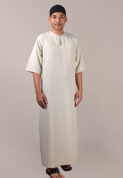 Faraza Zahra Jubah Safir in Nude